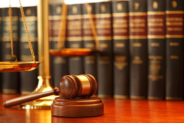 Judge's gavel and law books